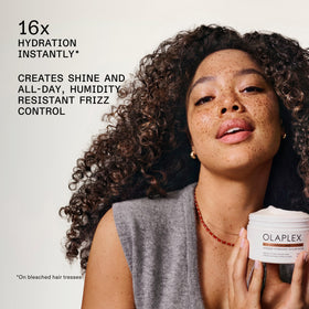 Olaplex mask tube open revealing cap and easy dispensing benefit