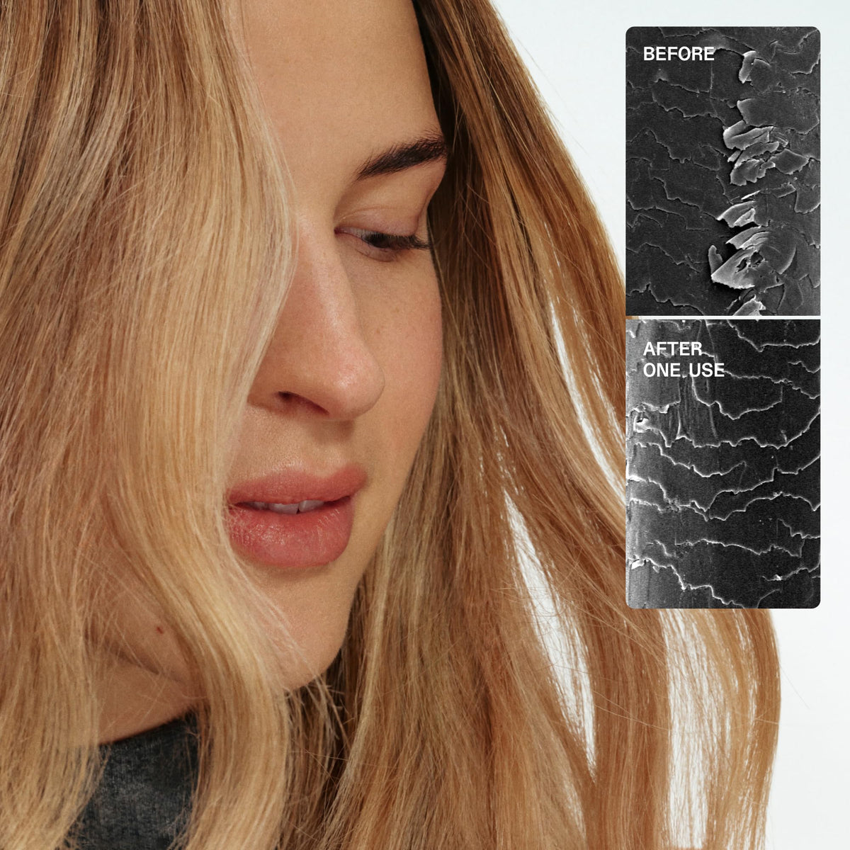 Olaplex placed in bathroom routine scene promoting convenient use