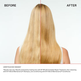 Olaplex label and ingredients view conveying bond-building technology