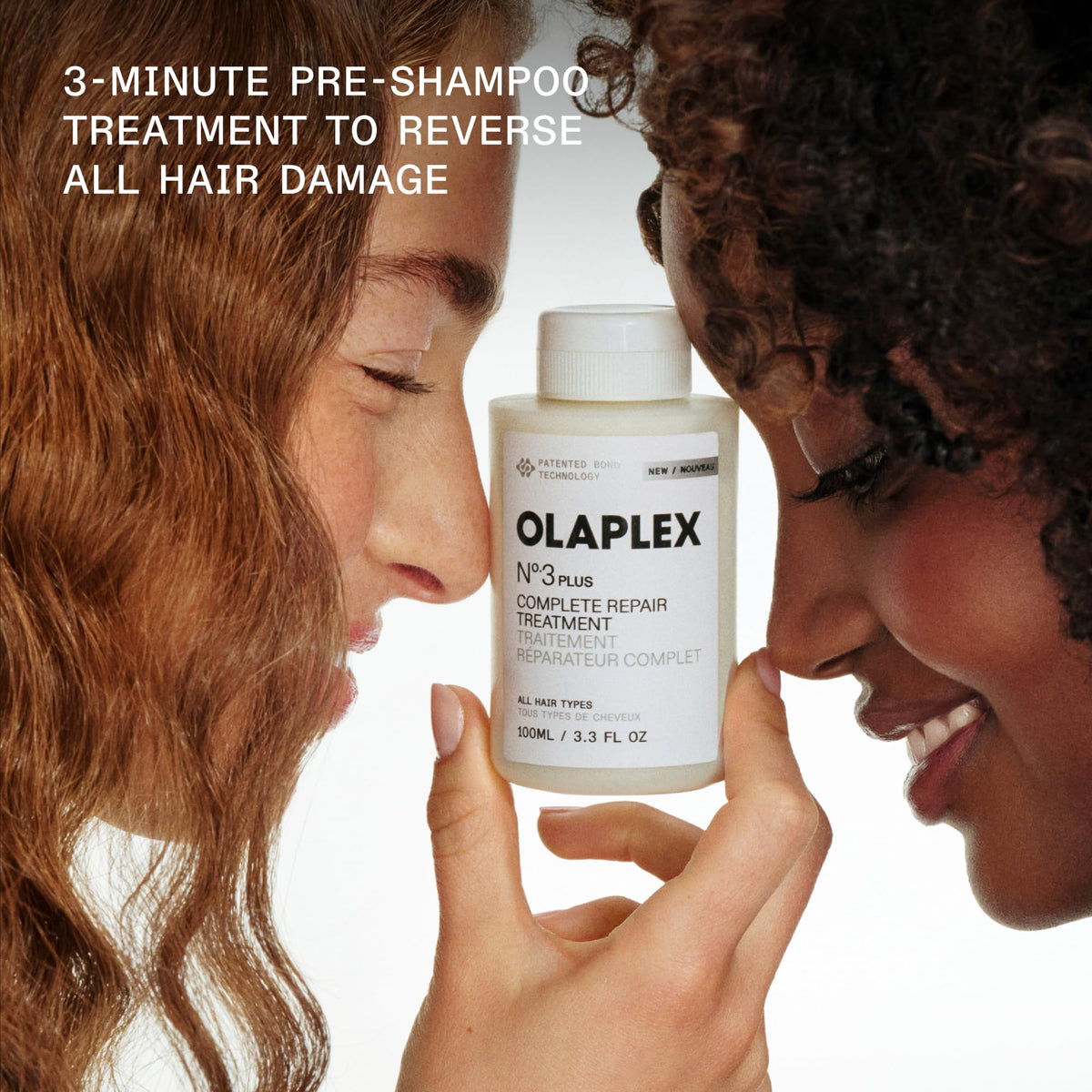 Olaplex pump and cap close-up highlighting easy dispensing benefit