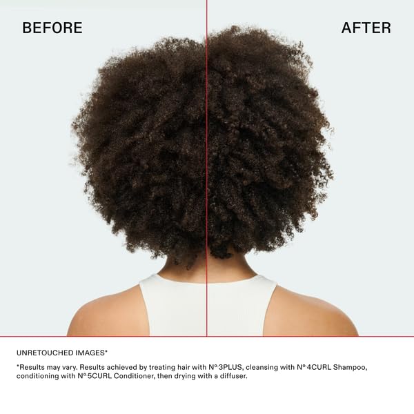 Professional stylist applying Olaplex to client showing salon results