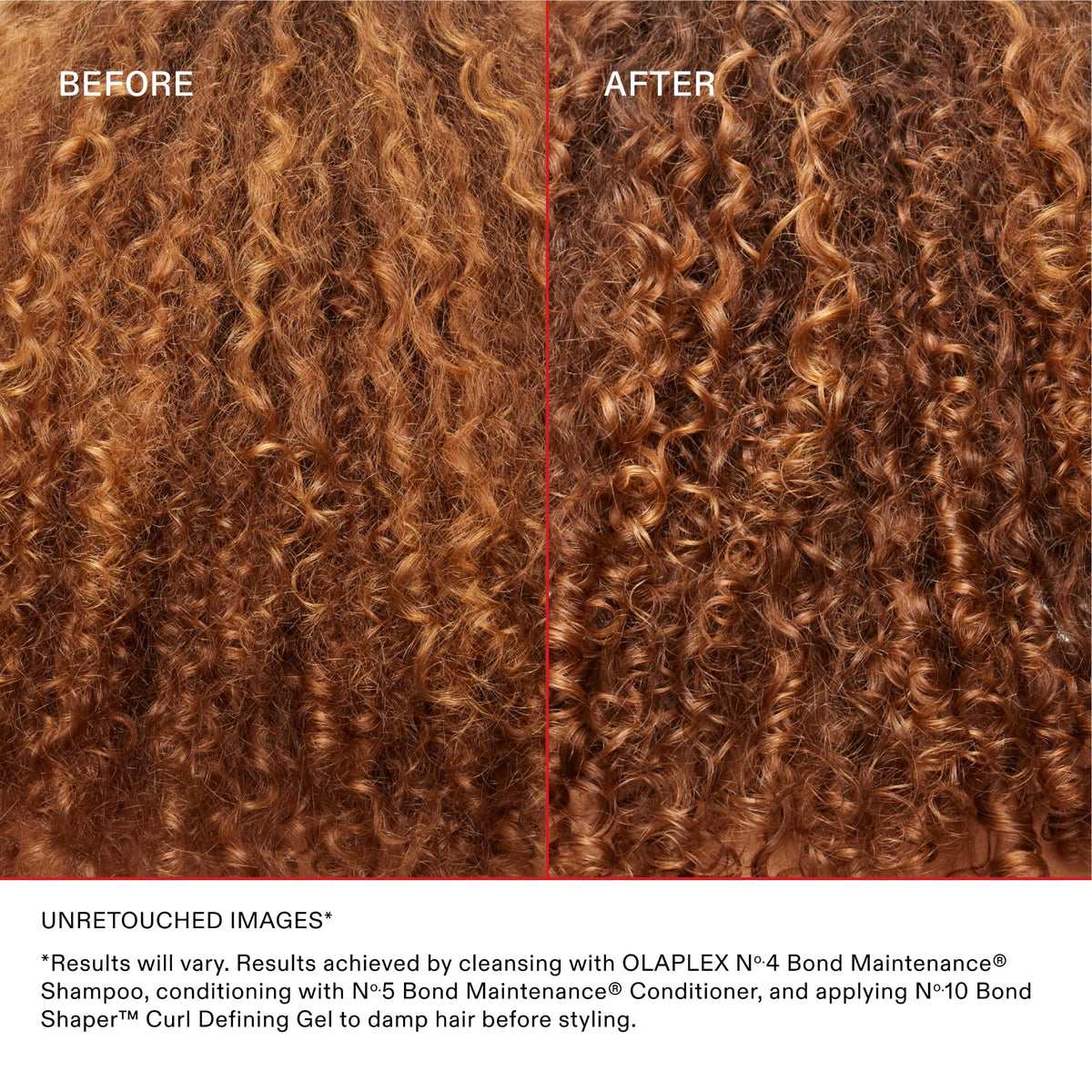 Olaplex Nº.10 being applied to curly hair in hand to detangle and hydrate