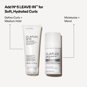 Olaplex Nº.10 before and after curl comparison highlighting reduced frizz