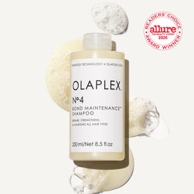 Olaplex pump dispensing shampoo foam, demonstrates easy lather and gentle cleanse
