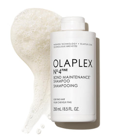Olaplex Nº.4 FINE front bottle showing packaging and size, conveys lightweight volume