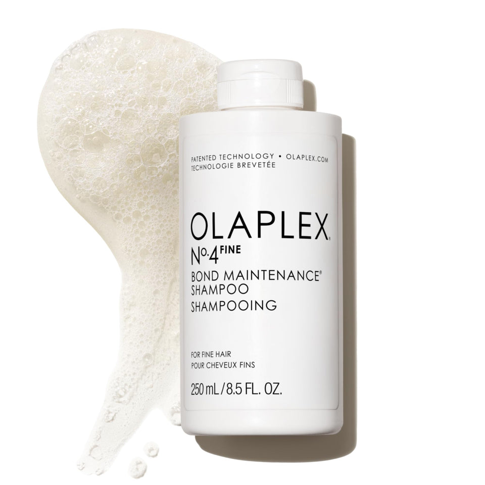 Olaplex Nº.4 FINE front bottle showing packaging and size, conveys lightweight volume