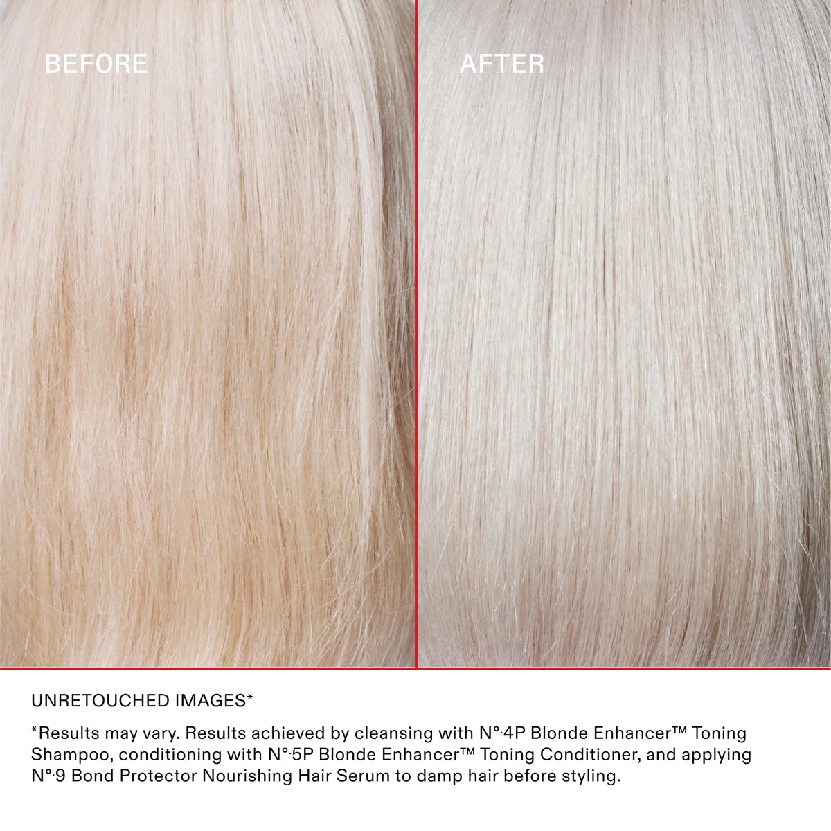 Back label of Olaplex bottle revealing ingredients and usage instructions for clarity