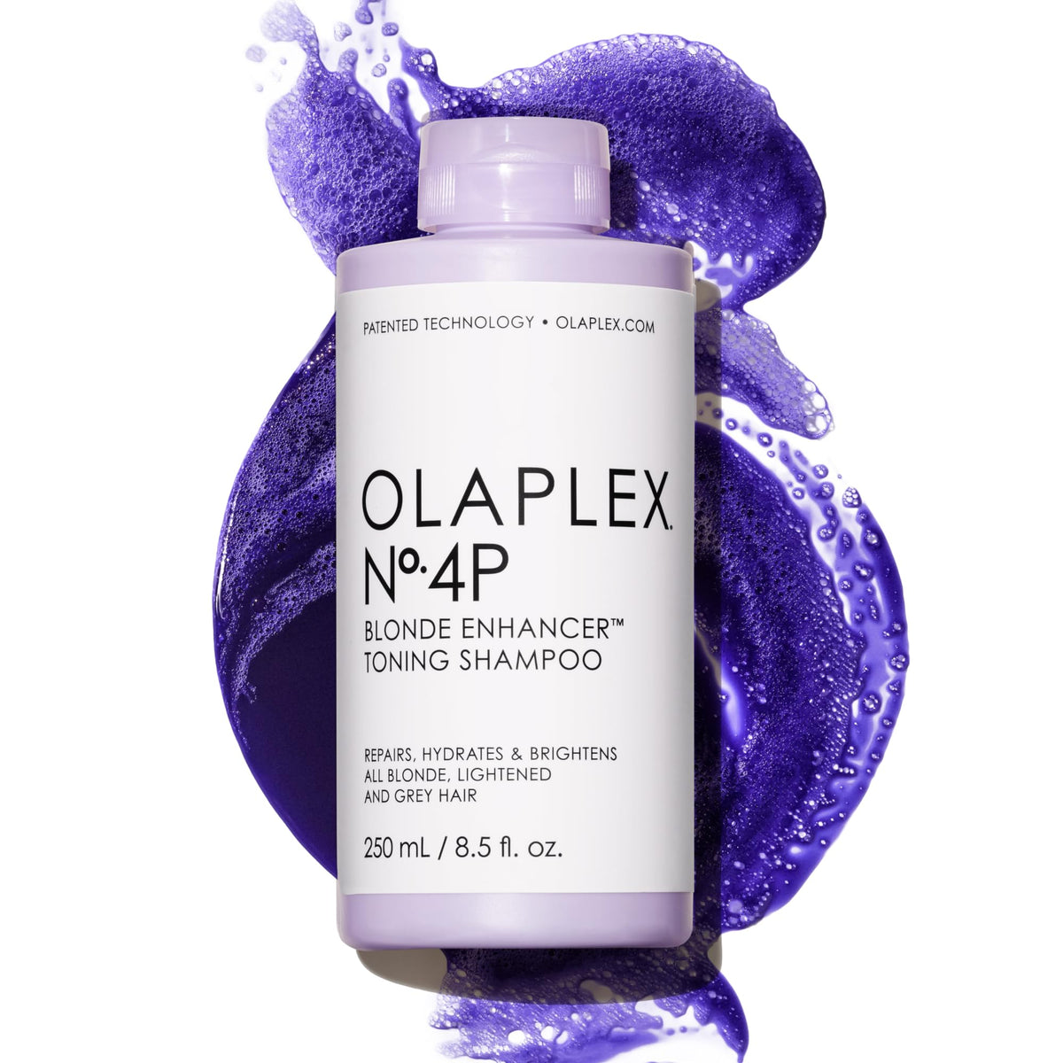 Olaplex front bottle shot showing packaging and 250ml size, conveys professional toning