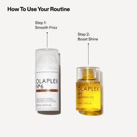 Olaplex No.7 Bonding Oil pump close-up highlighting applicator and lightweight formula benefit