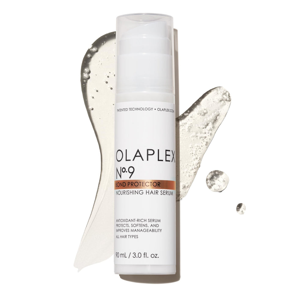 Olaplex Nº.9 front bottle showing label and size for clear product ID