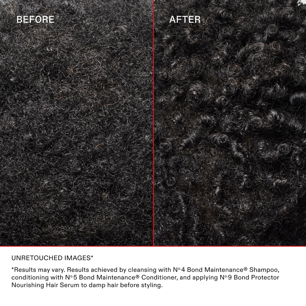 Olaplex Nº.9 applied to wet hair mid-lengths demonstrating detangling benefit