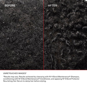 Olaplex Nº.9 applied to wet hair mid-lengths demonstrating detangling benefit