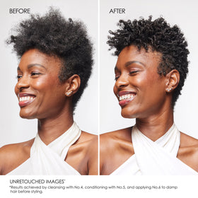 Applying Olaplex Nº.5 in shower for smoother detangling and reduced breakage benefit