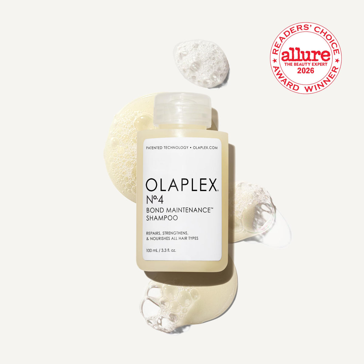 Olaplex rich lather texture demonstrating gentle foaming and hydration