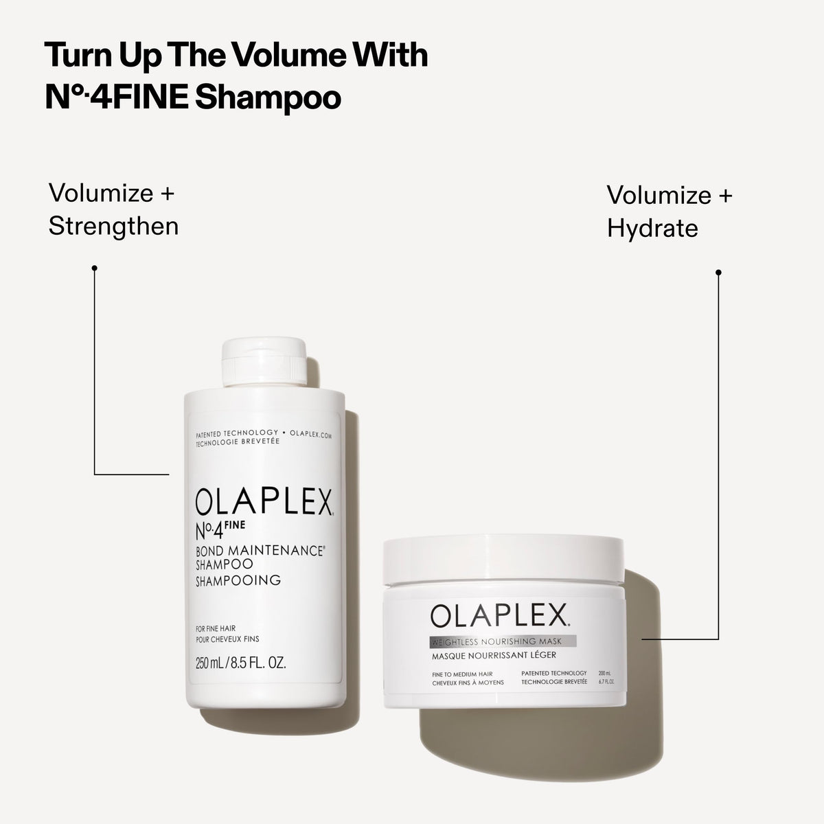 Olaplex visible before and after hair shine improvement comparison