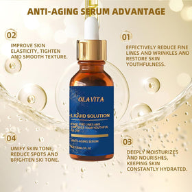 OLAVITA serum on hand, demonstrating fast absorption and non-greasy feel