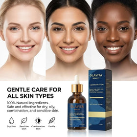 olavita beauty before and after example showing smoother, hydrated skin effect
