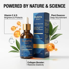 olavita beauty dropper dispensing serum highlighting precise application