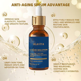 OLAVITA droplet on fingertip demonstrating concentrated liquid and easy absorption