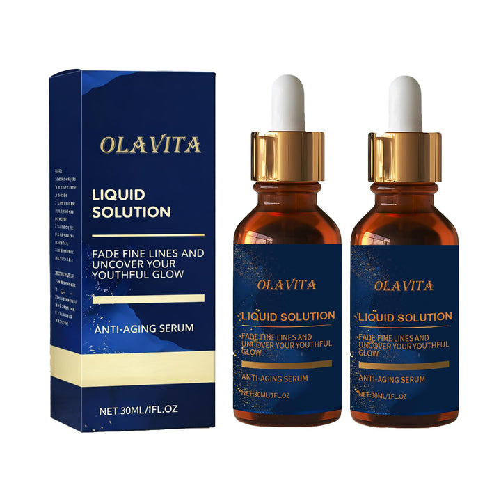 OLAVITA front packaging showing two bottles and clear serum for convenient value