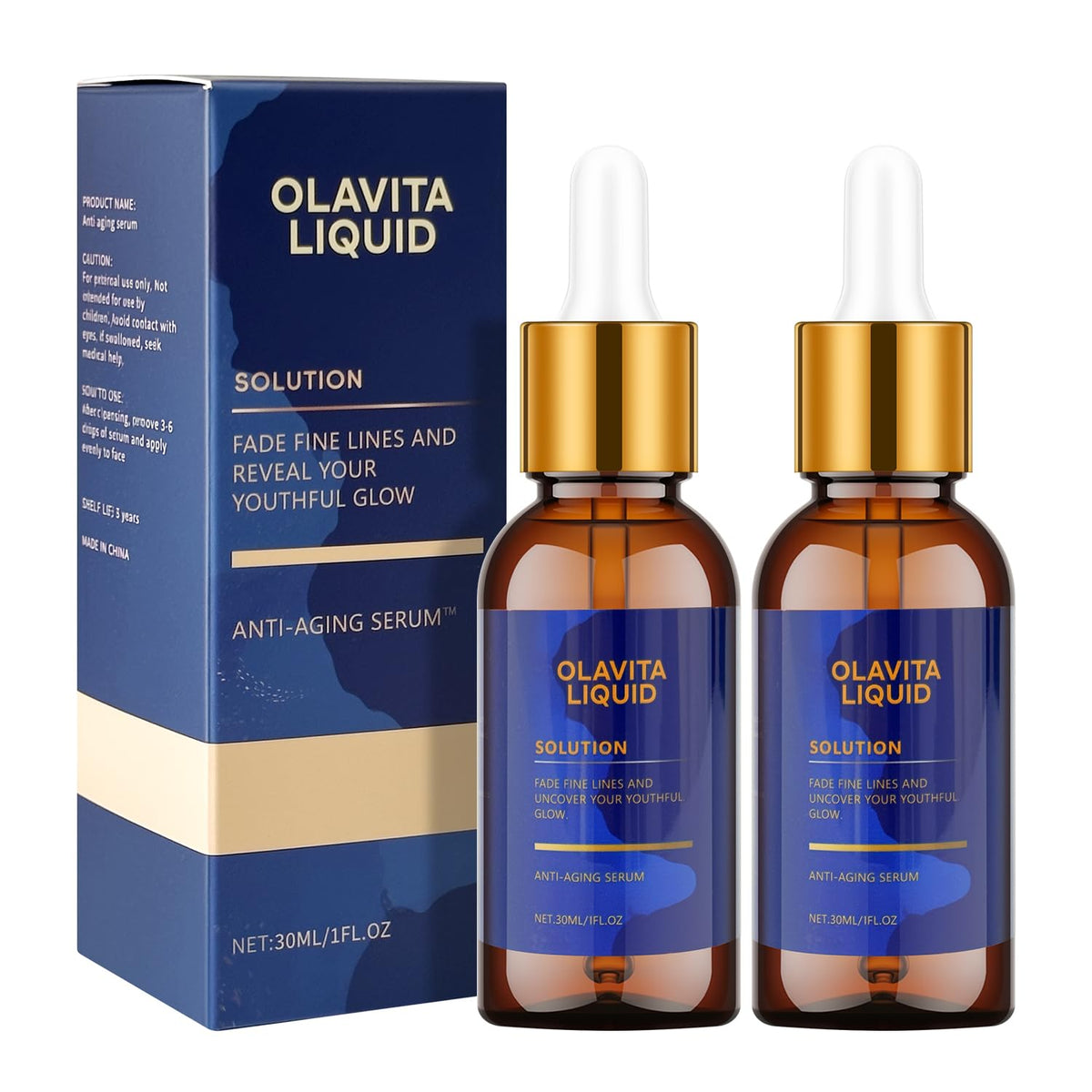 Olavita Liquid front bottle showing clean design and easy dispensing
