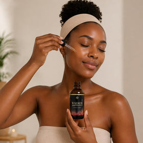 Olavita Walker Skin Protect Serum key botanical ingredients arranged for clarity