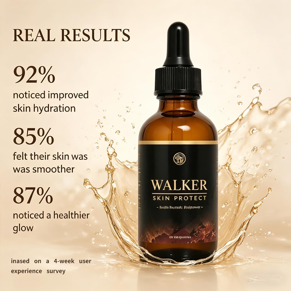 Olavita Walker Skin Protect Serum texture close-up showing fast-absorbing finish