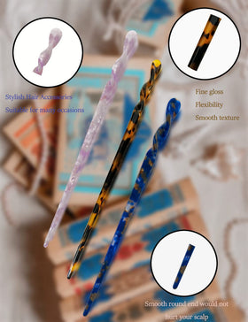 olawyrae hair sticks in a bun illustrating secure hold and gentle styling