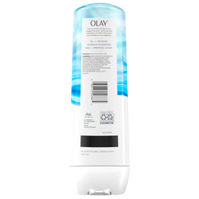 Olay bottle beside body lotion to show post-shower hydration pairing