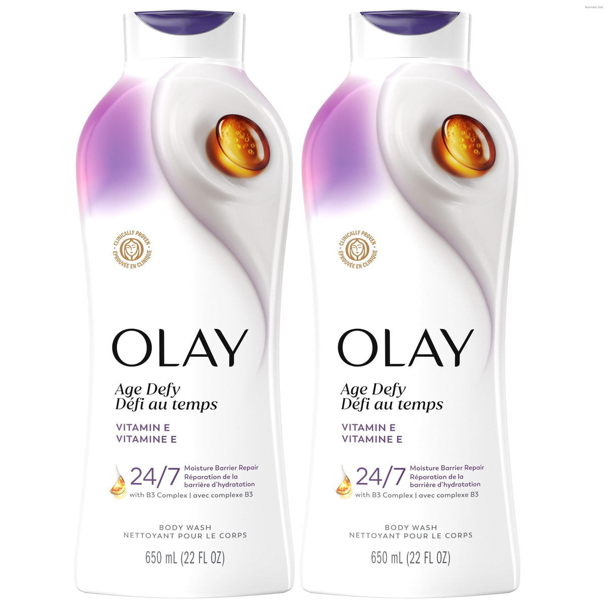 Olay front packaging showing product and benefits for hydrated skin