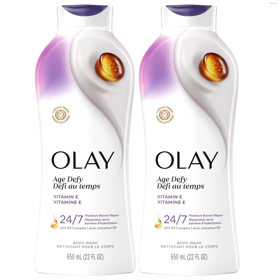 Olay front packaging showing product and benefits for hydrated skin