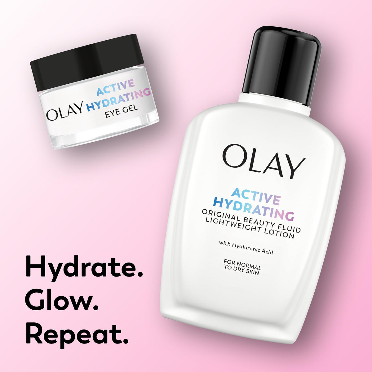 Olay application demonstration on cheek showing smooth, non-greasy finish
