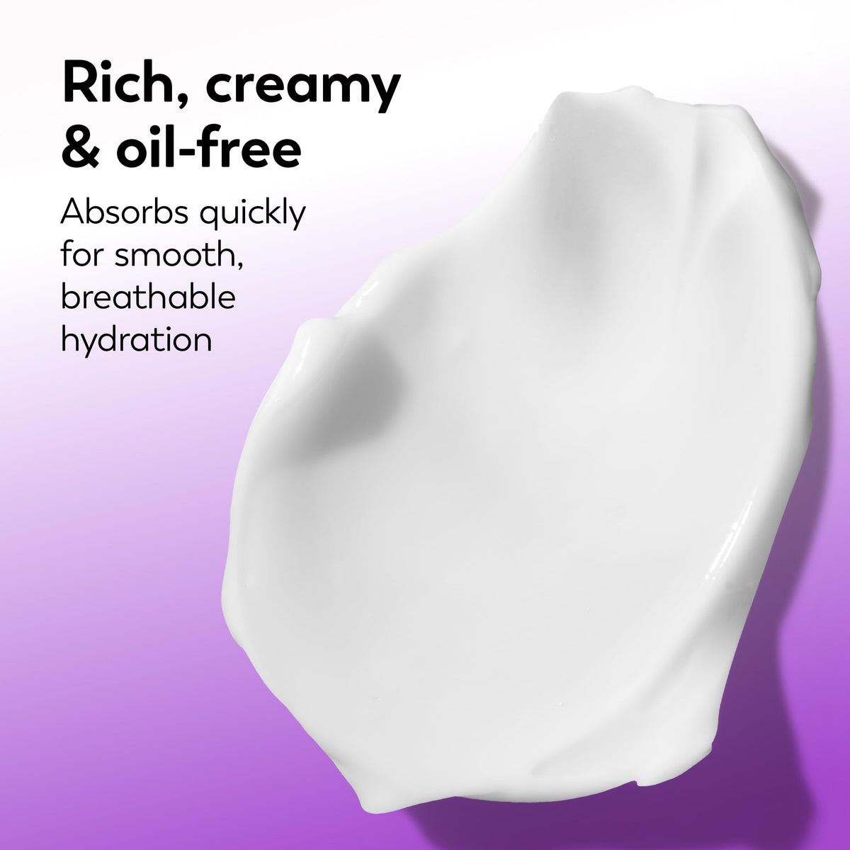 Procter & Gamble Olay cream on hand demonstrating lightweight spreadability