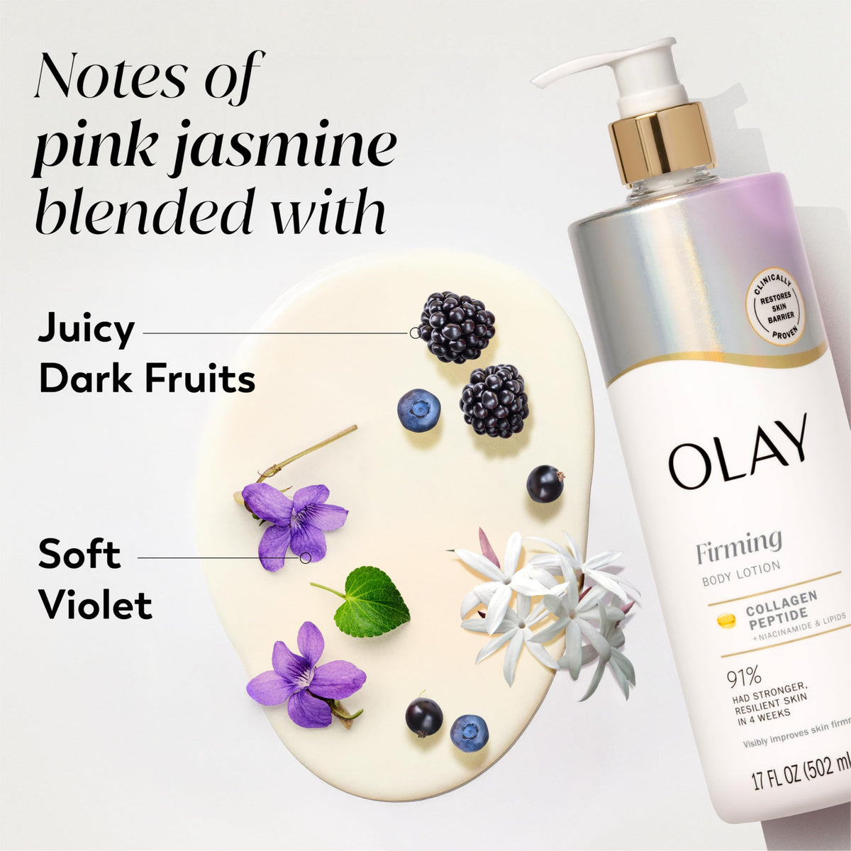 Olay being applied to leg showing instant hydration and softer feel