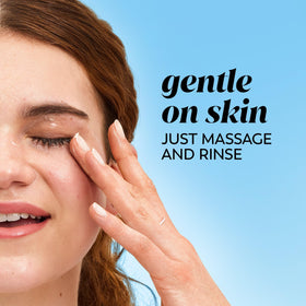 Olay applying balm to dry skin demonstrating easy makeup melting