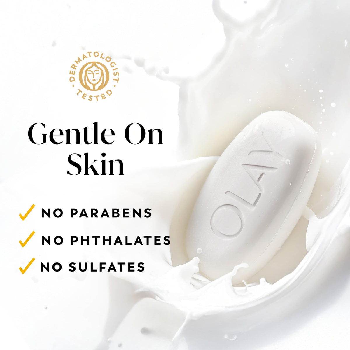 Olay bar held in hand to show size and convenient daily use