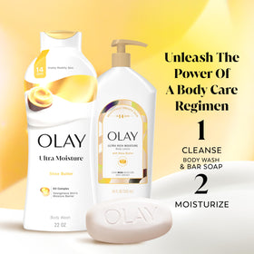 Olay beauty bar tucked in travel bag showing on-the-go hydration convenience