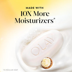 Olay shea butter ingredient visual emphasizing nourishing moisture