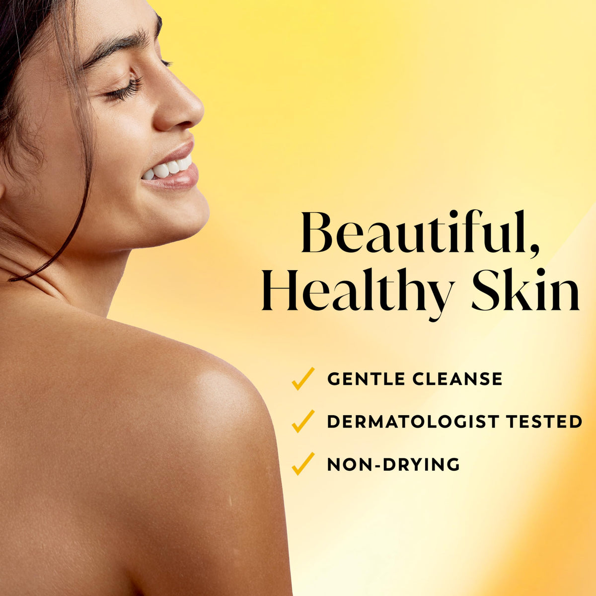 Olay side profile highlighting smooth bar texture for gentle cleansing