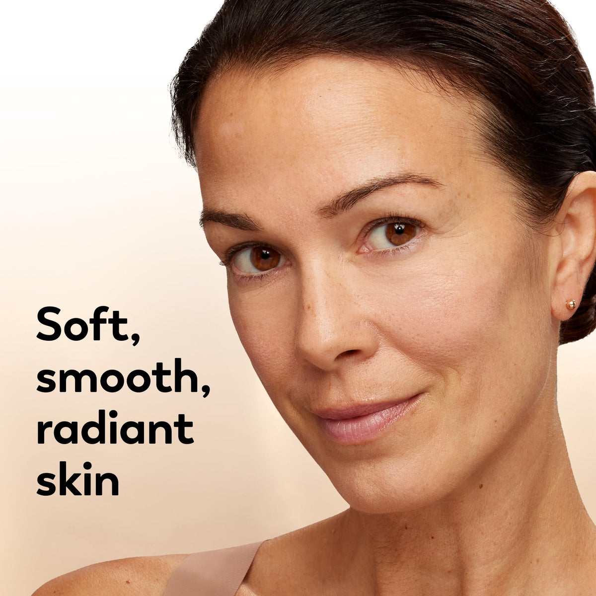 Olay Total Effects bottle on bathroom counter promoting daily routine