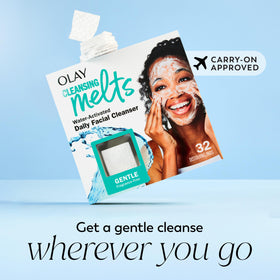Olay lifestyle bathroom setup illustrating daily routine convenience