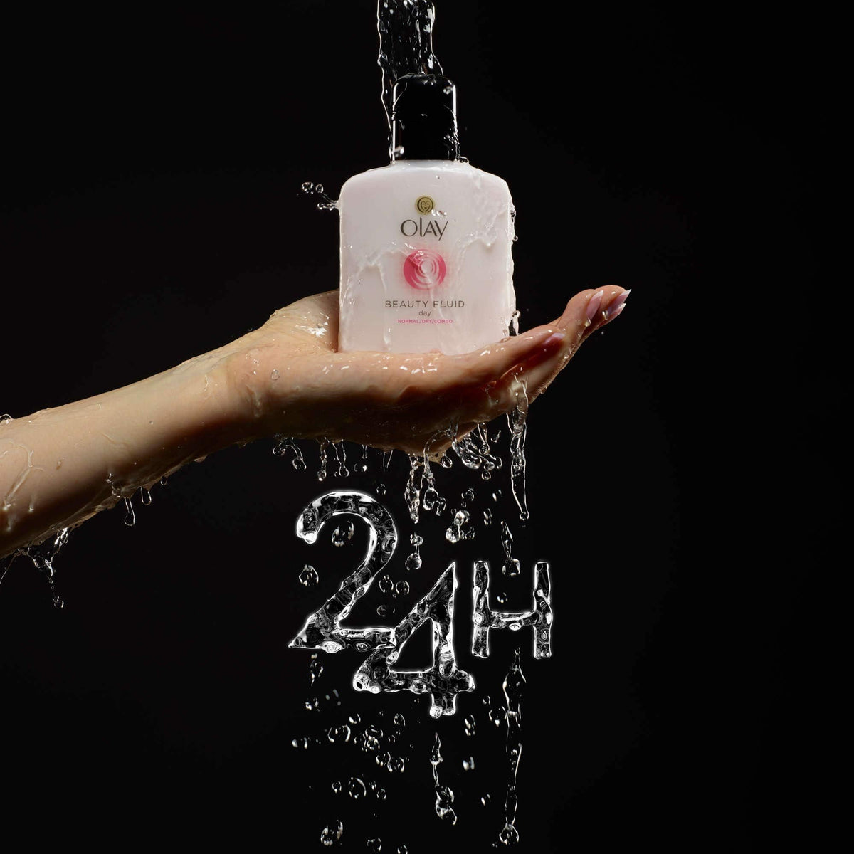 Olay in bathroom routine lifestyle shot showing practical daily use