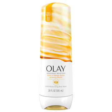 Olay front bottle showing label and moisturizing benefits