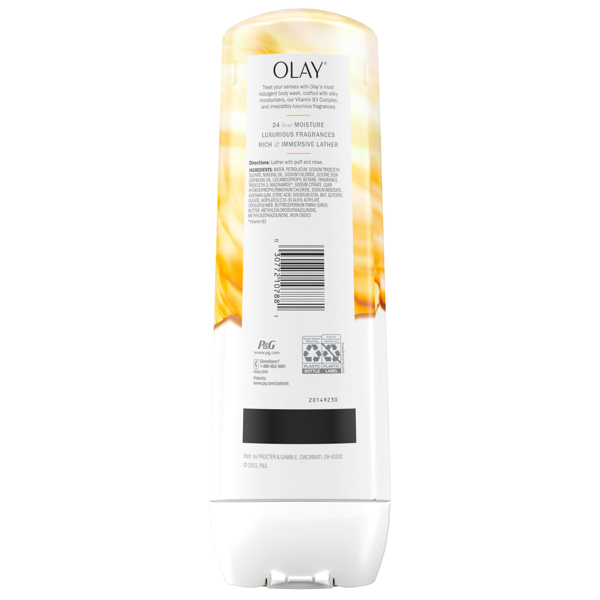 Olay bottle on bathroom shelf creating a calming routine