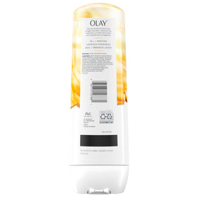 Olay bottle on bathroom shelf creating a calming routine
