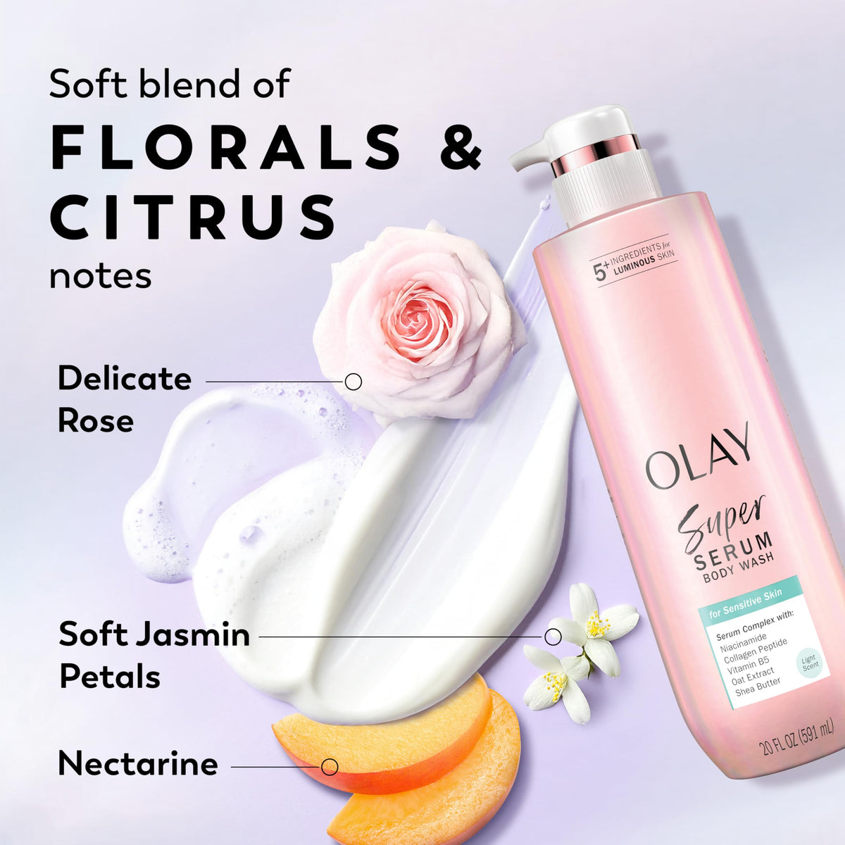 Olay wash and Super Serum Body Lotion together to lock in moisture