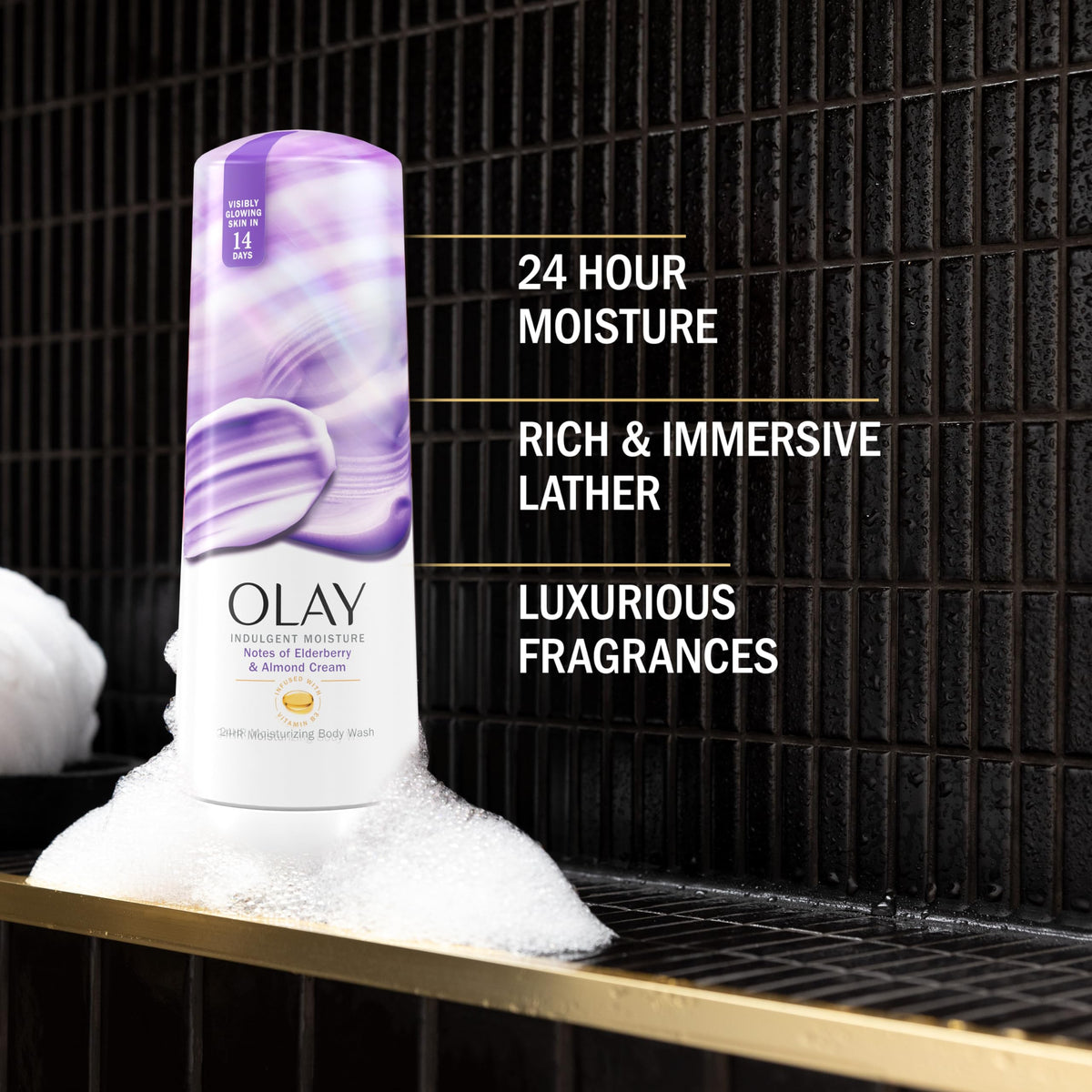 Olay pump dispensing body wash for easy, mess-free use