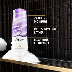Olay pump dispensing body wash for easy, mess-free use