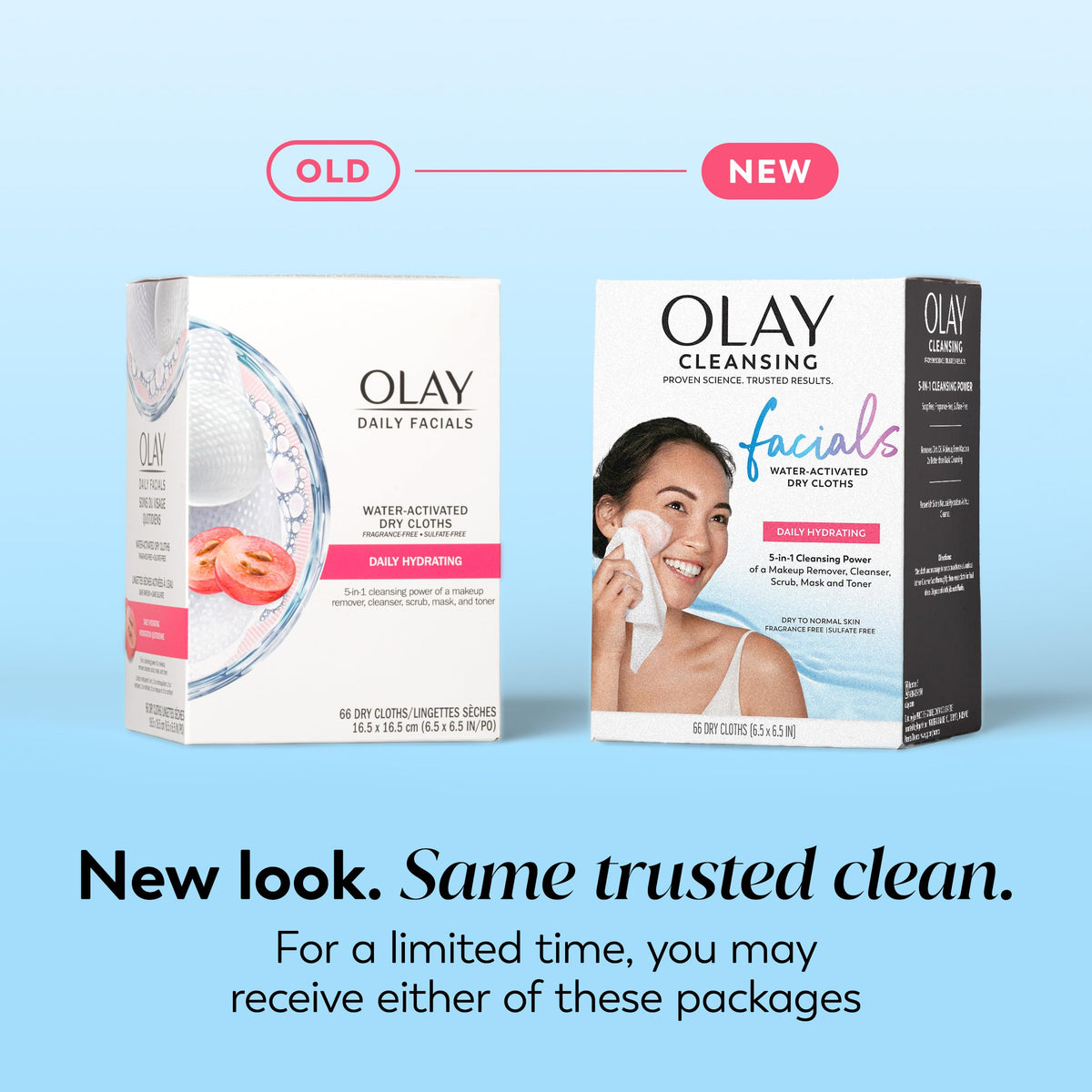Olay close-up of textured cloth fibers demonstrating gentle exfoliation benefit