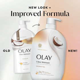 Olay coconut oil ingredient photo highlighting natural scent and skin nourishment